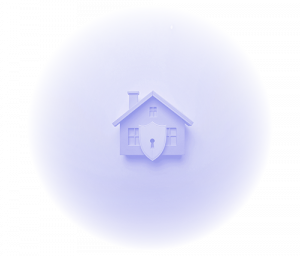 Maison sécurisée par un bouclier, symbole de la protection du crédit immobilier par l'assurance emprunteur